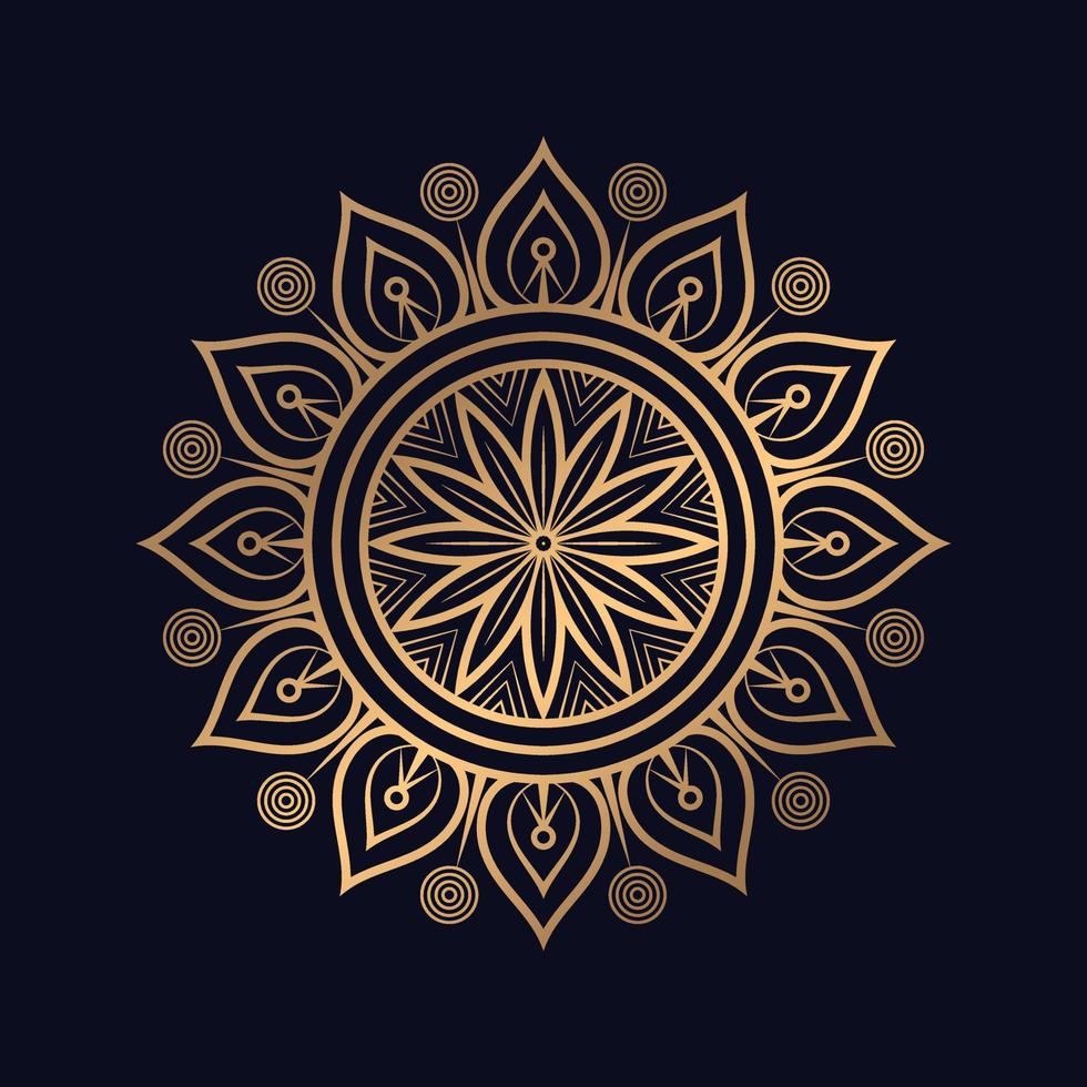 Luxus islamisch Muster Mandala Hintergrund Design Vektor Logo Symbol Illustration zum drucken