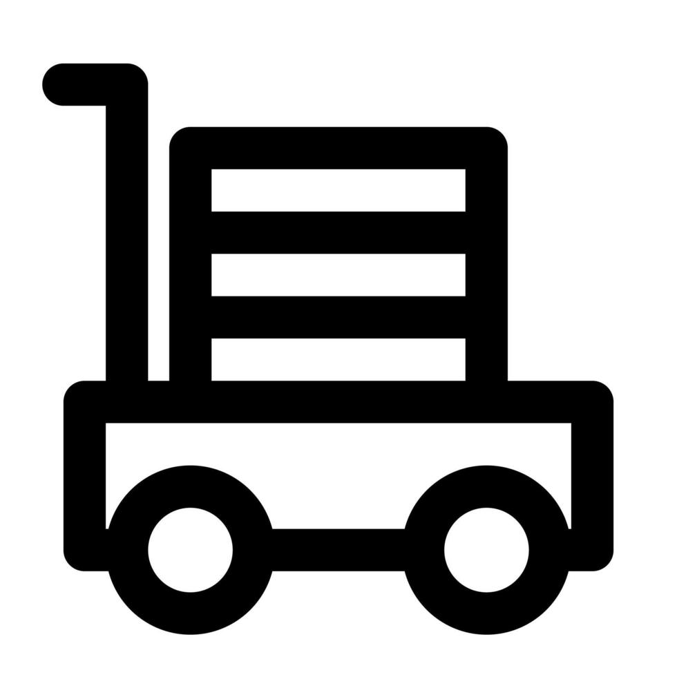 Wagen Wagen von online Einkaufen Gliederung Symbol Stil vektor