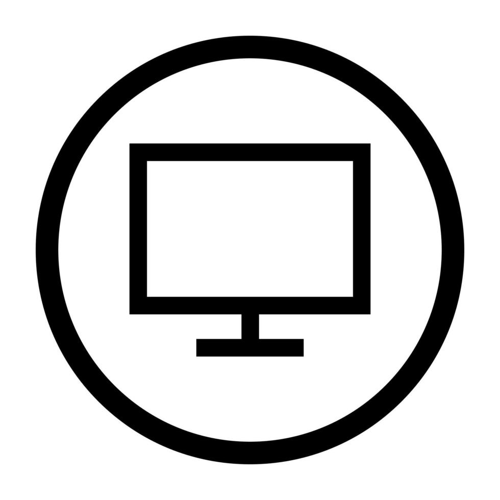 Computer Monitor Linie Symbol. vektor