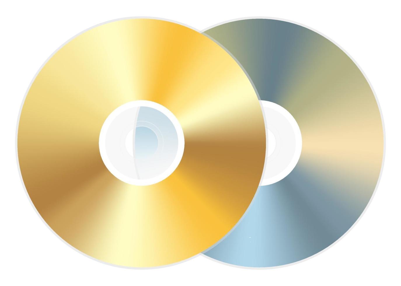 gyllene cd dvd-skiva vektor