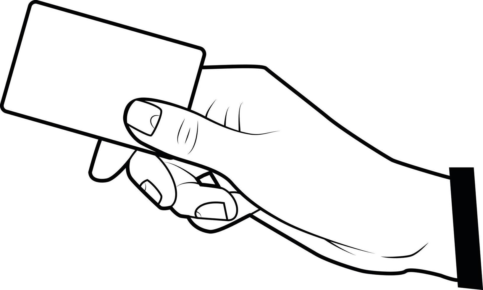 Vektor Illustration von Mensch Hand halten ein Geschäft Karte