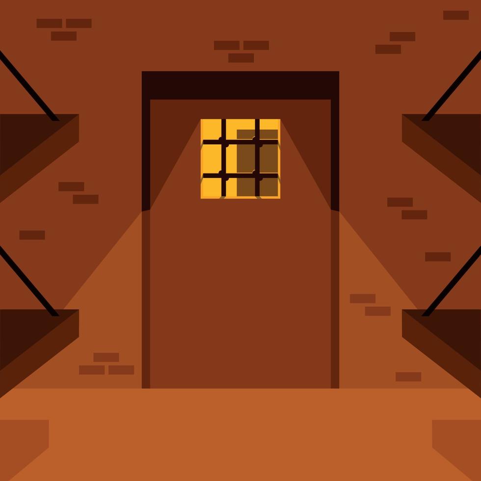 vektor bild av en dörr till fängelse cell