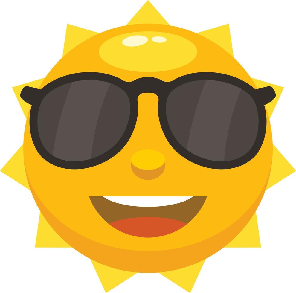 Vektor Bild von das lächelnd Sonne mit Sonnenbrille