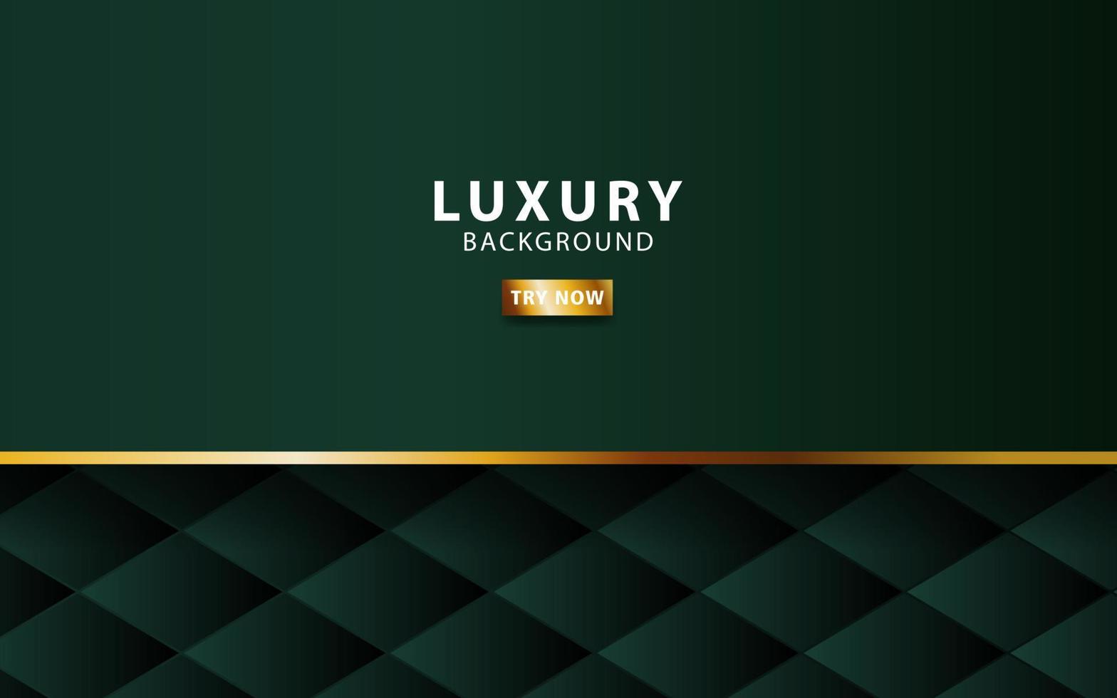 Luxus Prämie Gold und Grün Vektor Hintergrund Banner Design mit golden Linie.