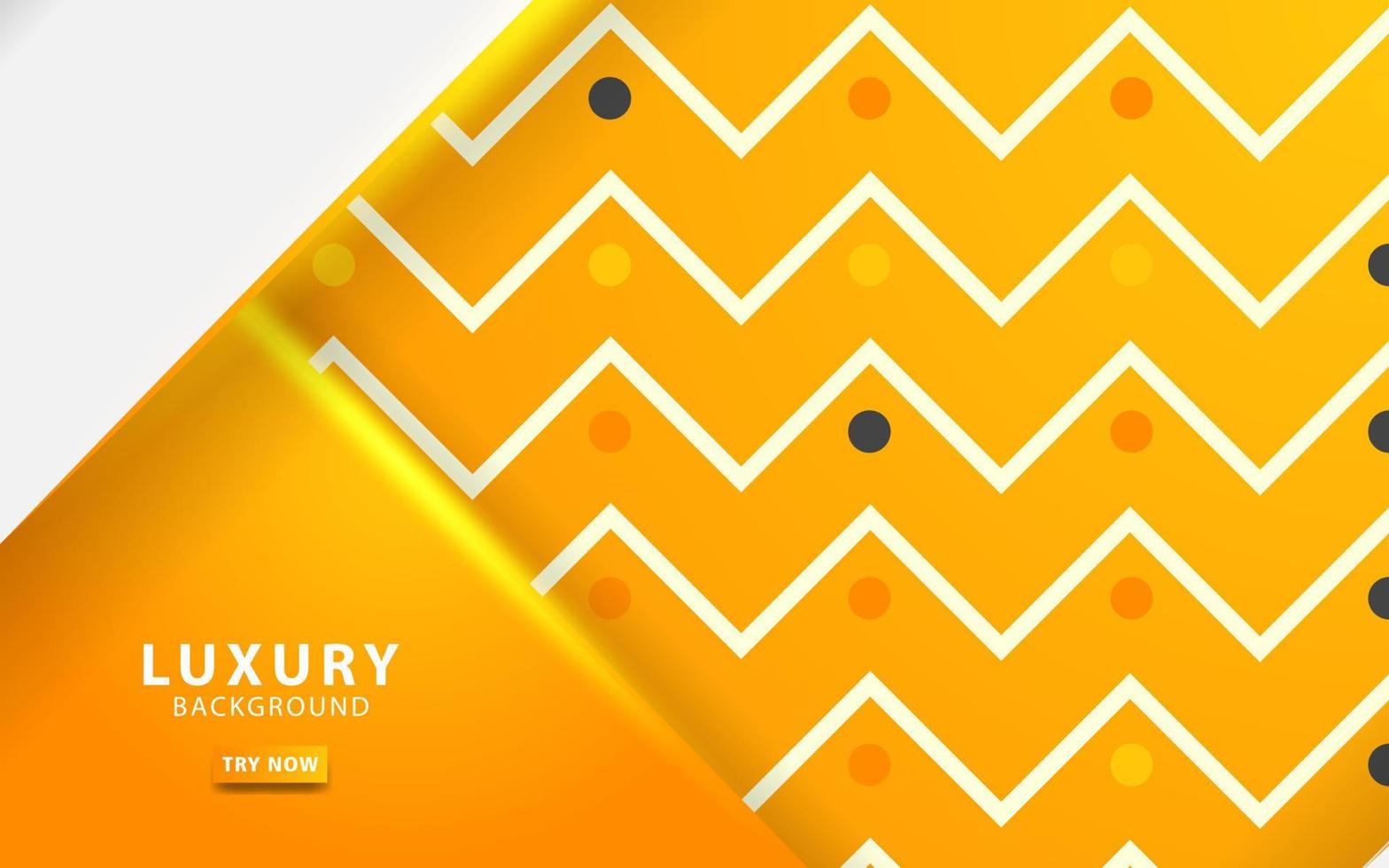 Luxus abstrakt Gelb Hintergrund Banner Design mit Gold Linie. Überlappung Schichten mit Papier Wirkung. Digital Vorlage. vektor