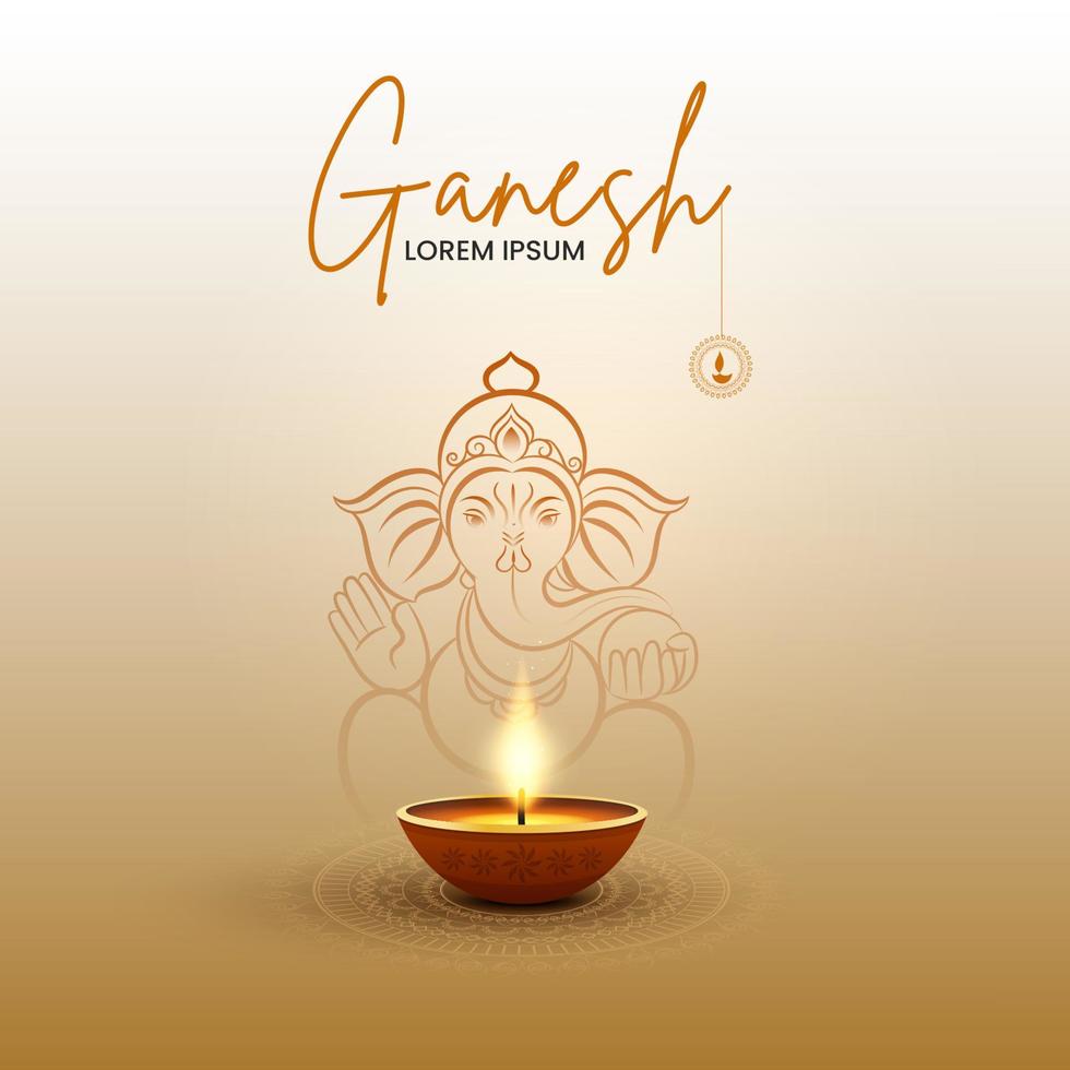 Ganesh utsav Poster vektor