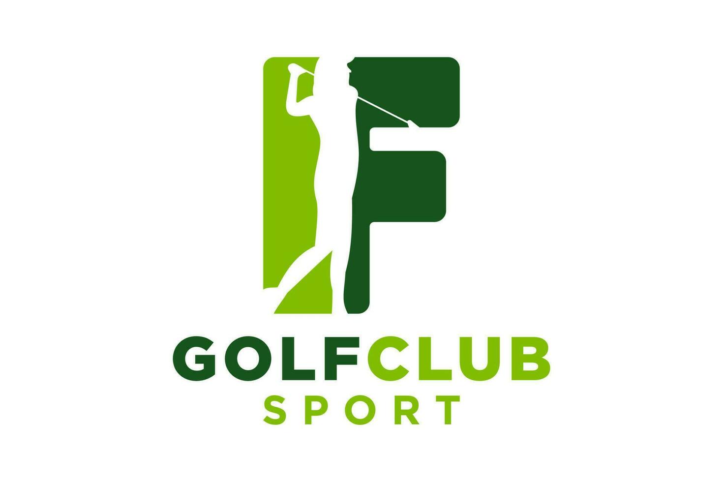 vektor initialer brev f med golf kreativ geometrisk modern logotyp design.