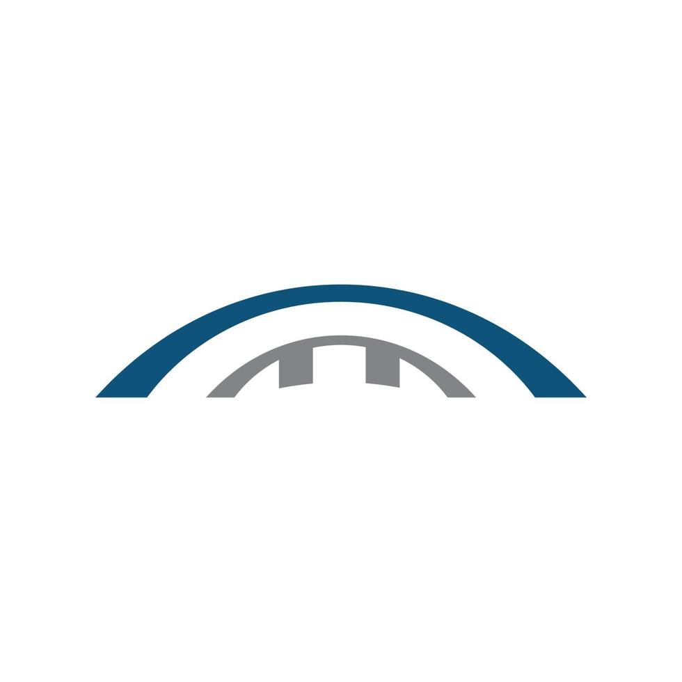 Brückenbau Logo Design Vorlage Vektor-Symbol vektor