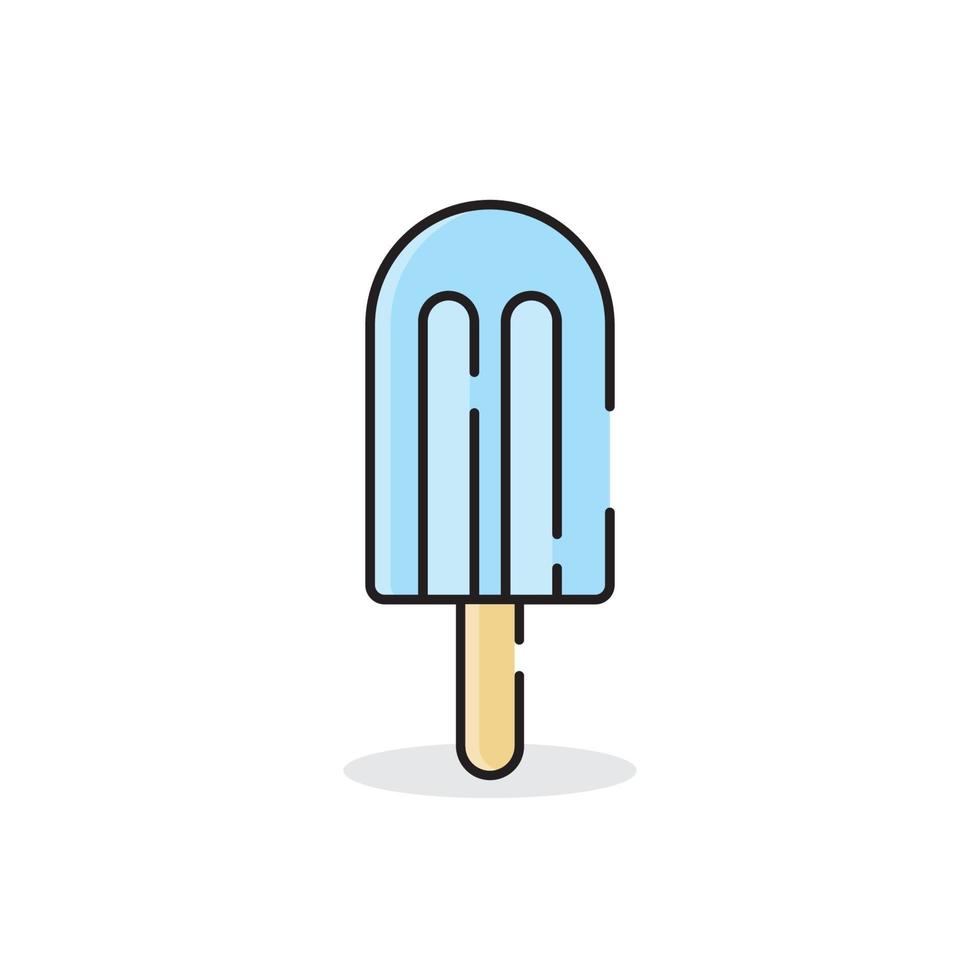 minimalistische Eiscreme-Vektorillustration vektor