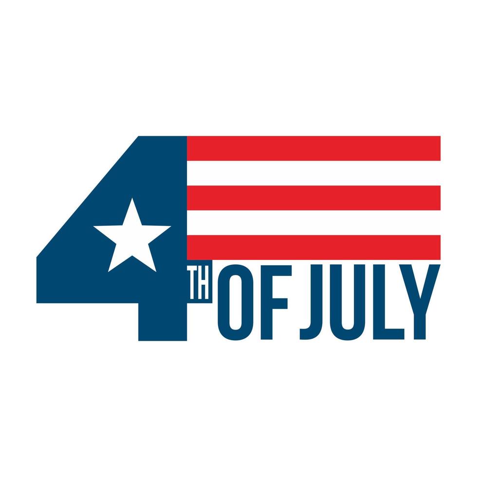 fjärde av juli bakgrund amerikan oberoende dag vektor illustration 4:e av juli typografisk design USA