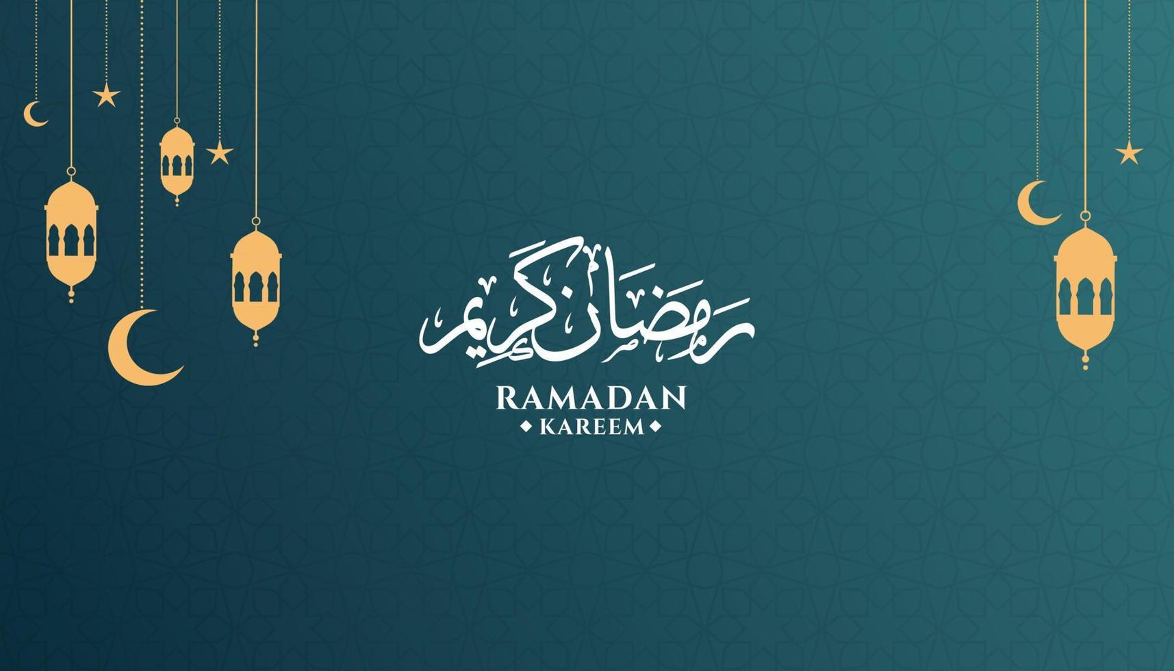 arabicum kalligrafi design för ramadan kareem, islamic bakgrund. ramadan kareem hälsning bakgrund mall. vektor
