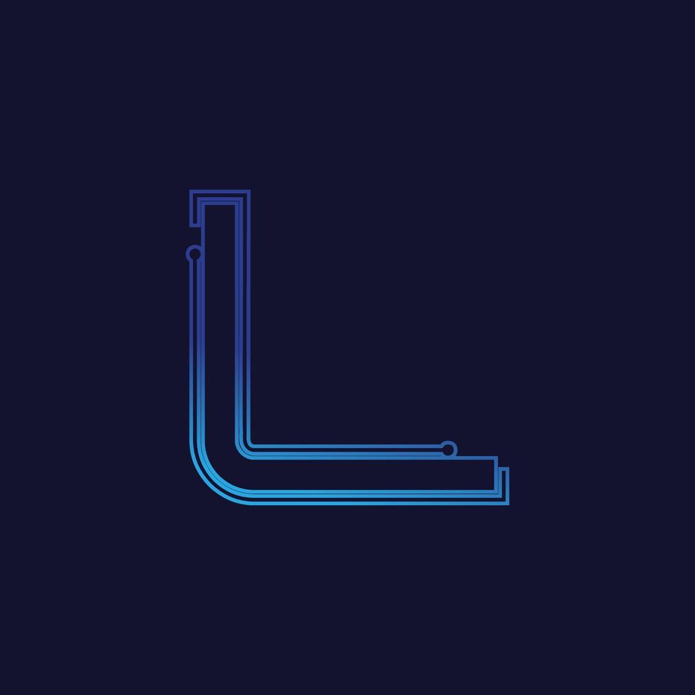 Brief l Technik Logo Design Vektor