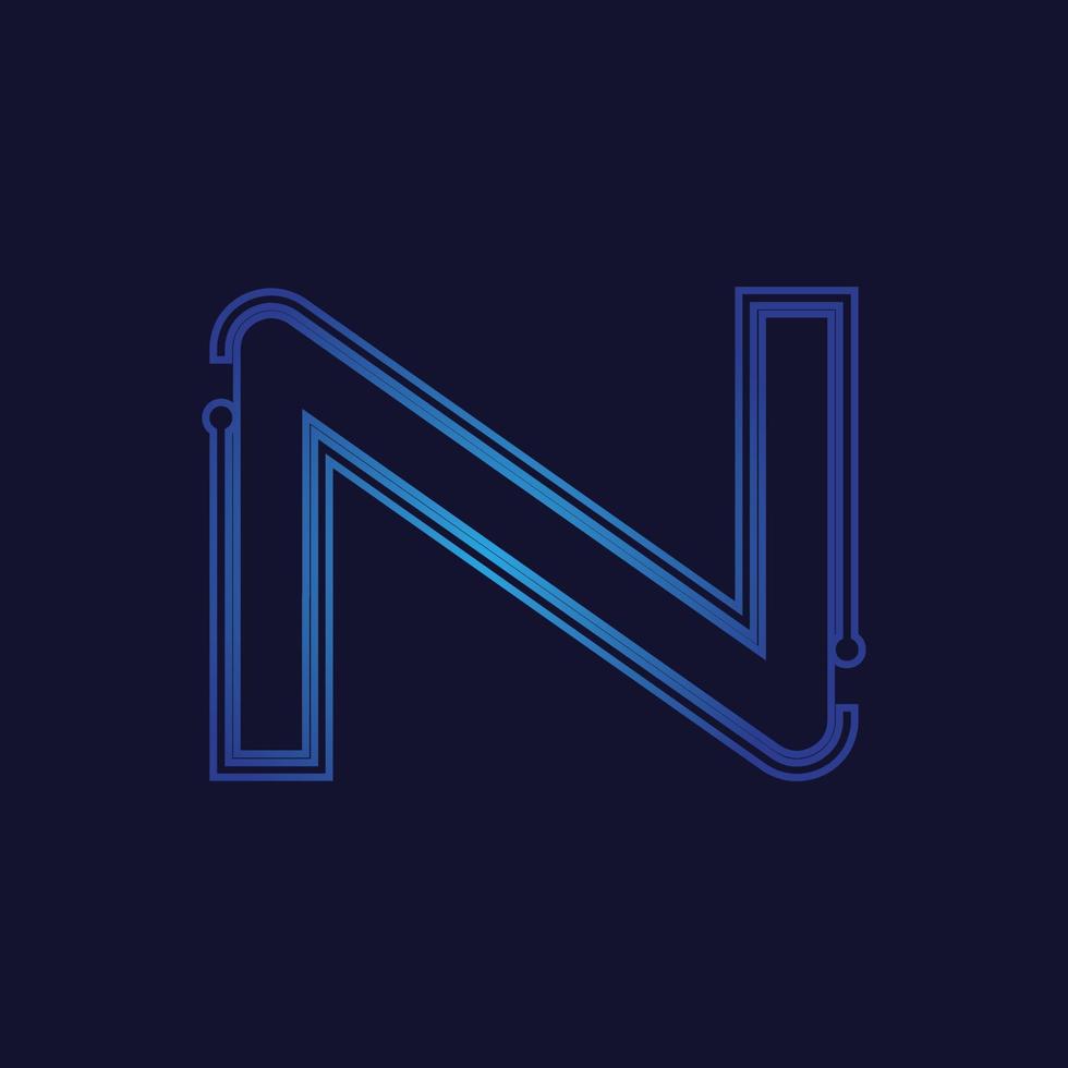 Brief n Technik Logo Design Vektor