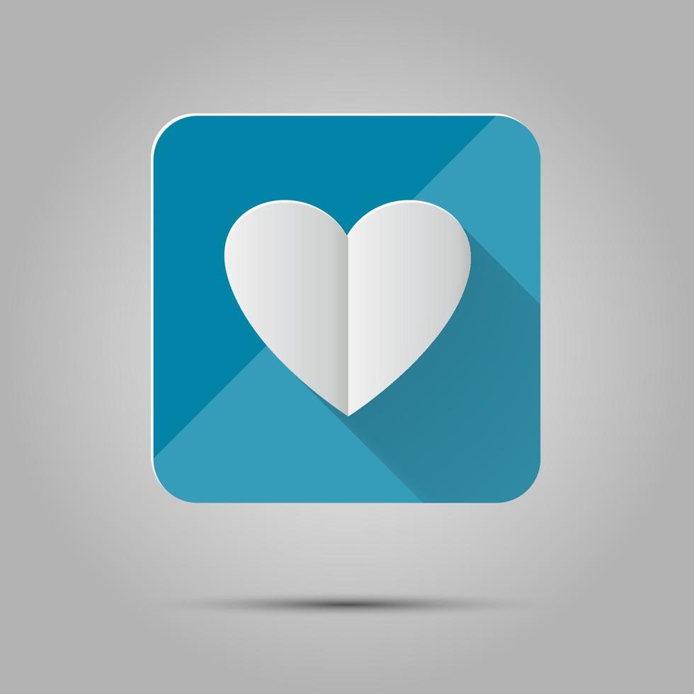 hjärta ikon isolerad på bakgrund. hjärta platt illustration vektor. eps10 format. vektor