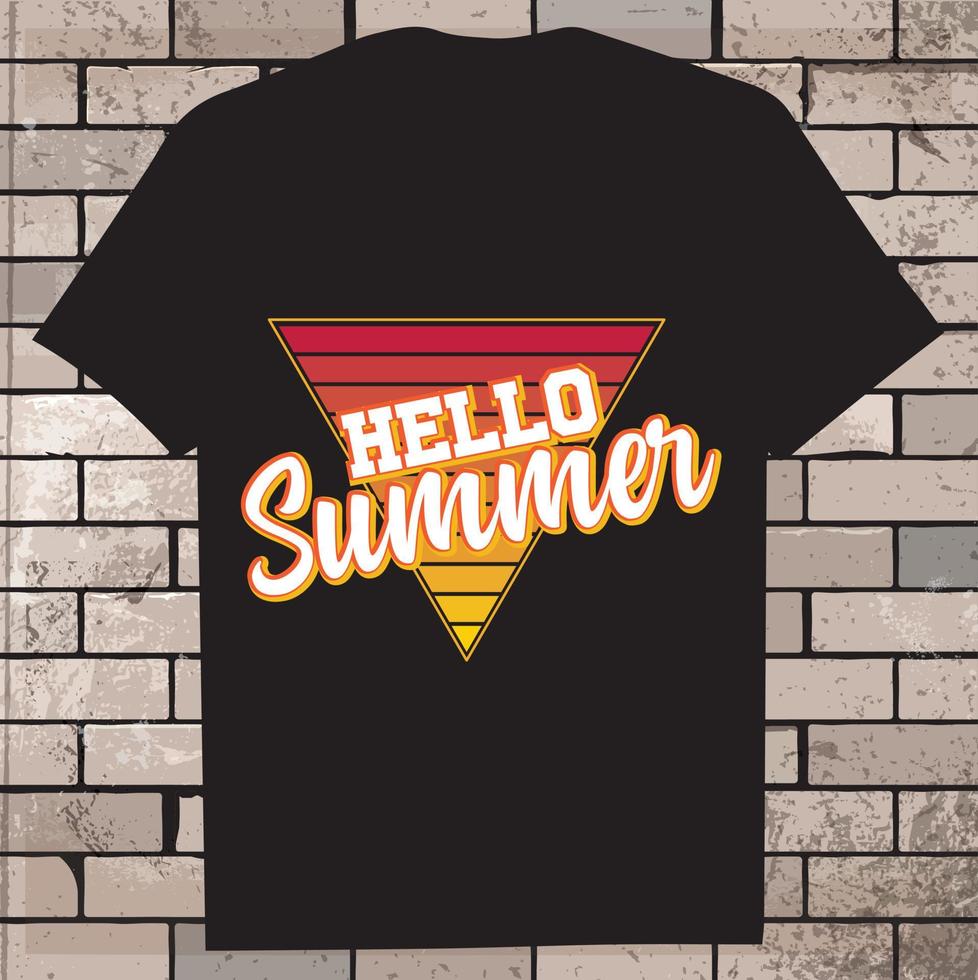Sommer- Hand Zeichnung Urlaub Party Lager, Sommer Hintergrund Vektor, Sommer- Strand T-Shirt Design vektor