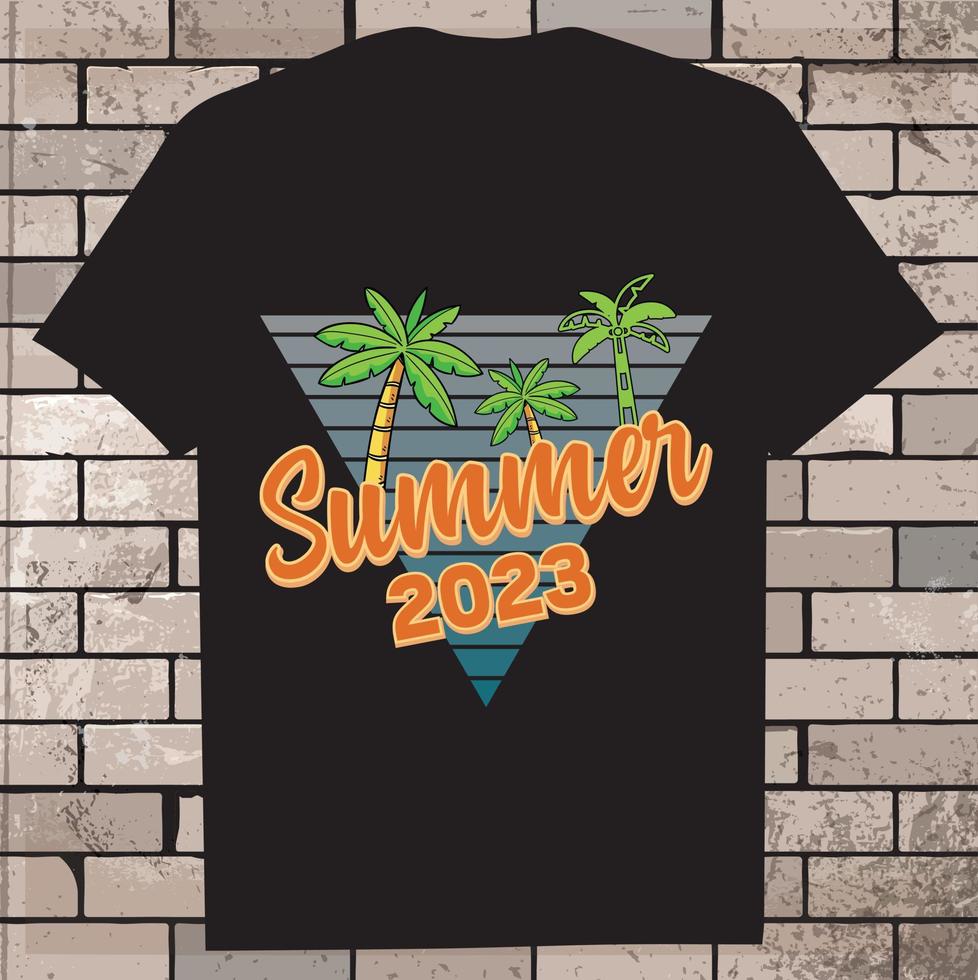 sommar hand teckning Semester fest läger, sommar backgraund vektor, sommar strand tshirt design vektor