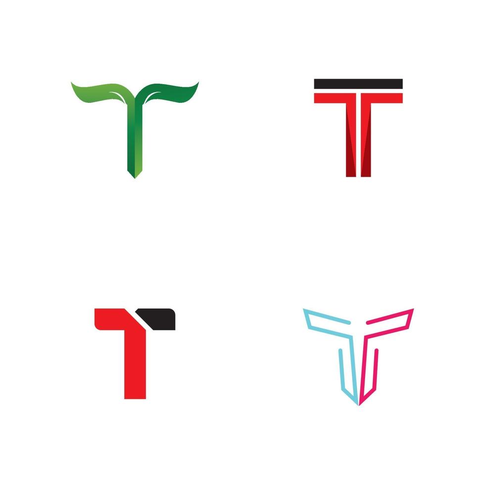 t Logo und Symbolvektor vektor