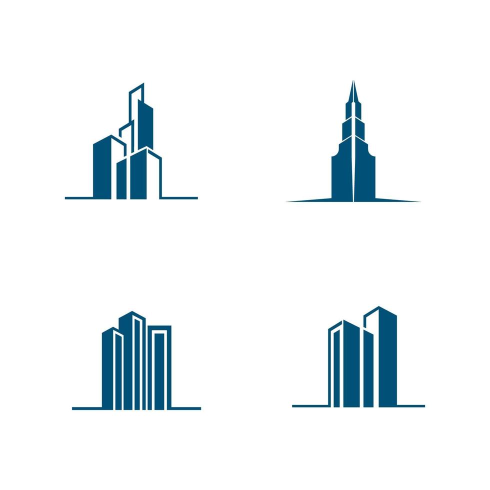 moderner einfacher quadratischer Linienkunstbauvektor vektor