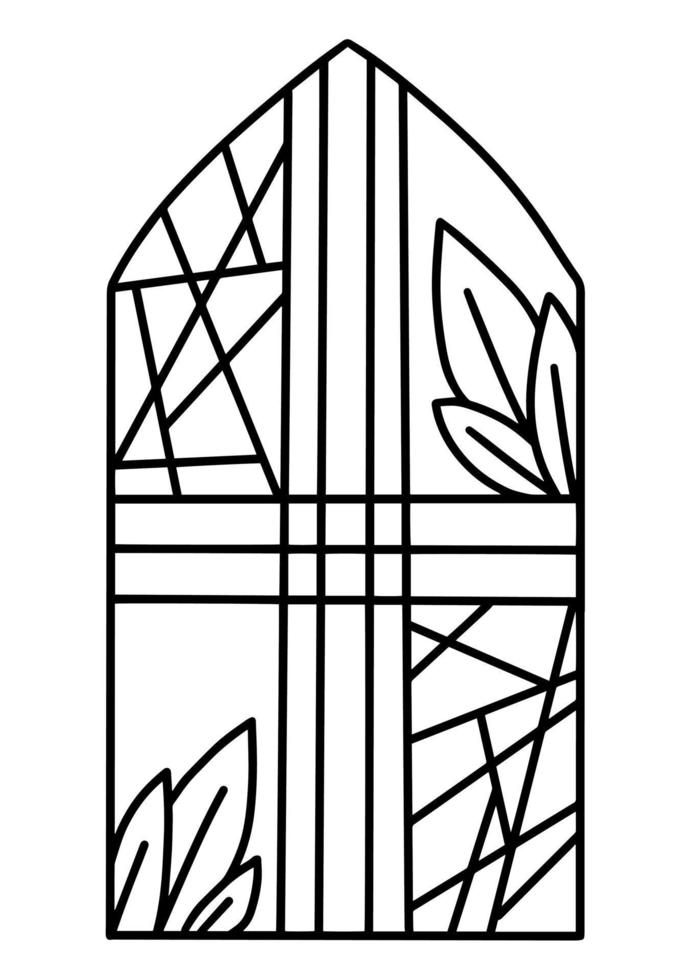 kyrka gotik fönster vektor