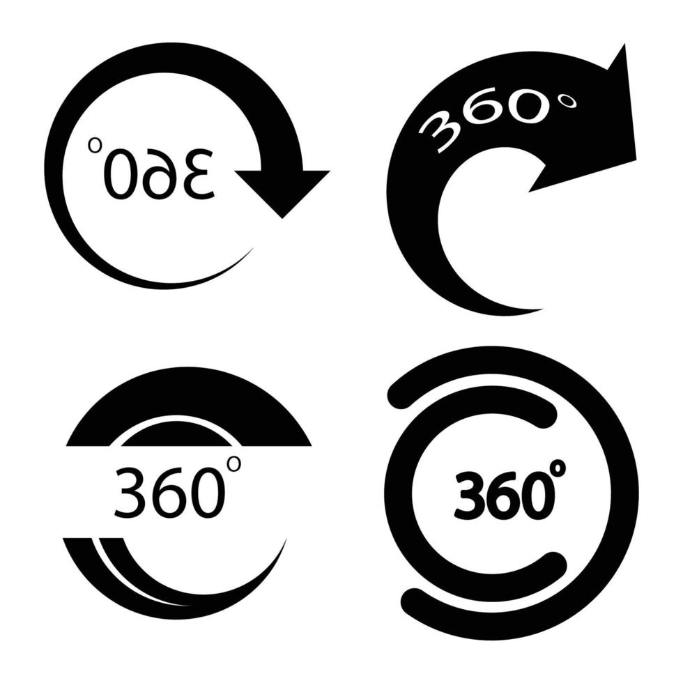 360 graders logotyper vektor