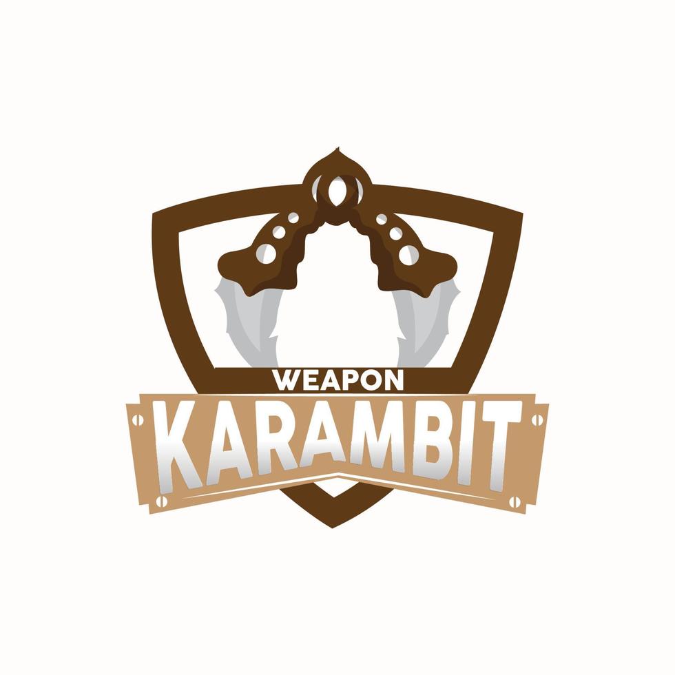 kerambit logotyp, indonesien stridande vapen vektor, ninja stridande verktyg enkel design, mall illustration symbol ikon vektor