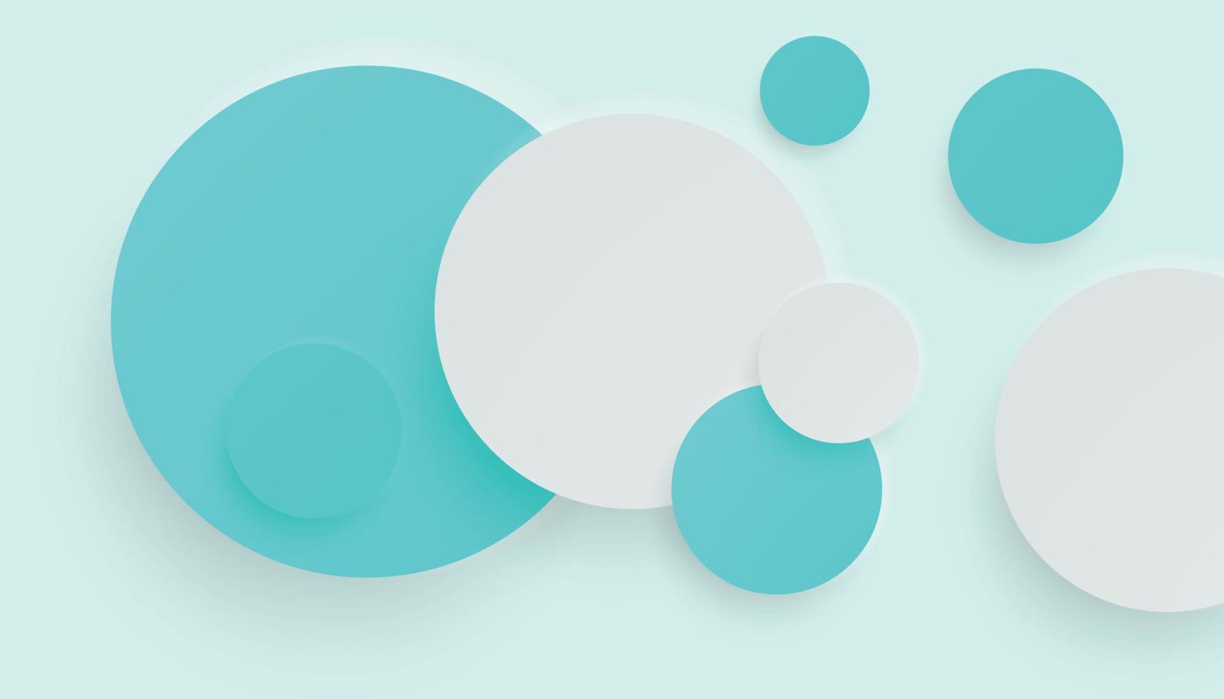 abstrakt Weiß und Blau überlappend Kreise. 3d Papier Schnitt Hintergrund. Vektor Illustration
