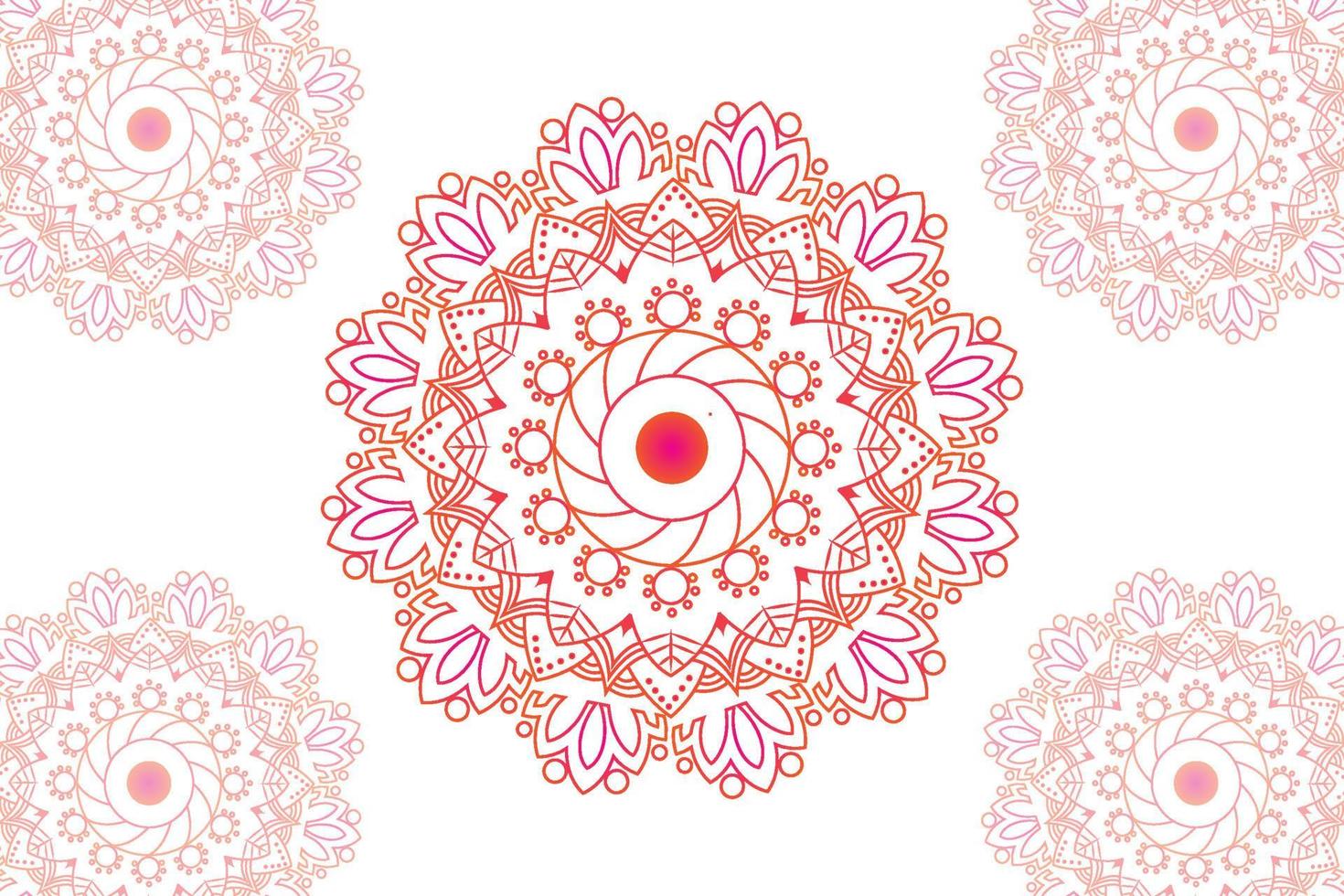 enkel mandala nyans sida. prydnad runda mandala. geometrisk cirkel element. kalejdoskop, medaljong, yoga, Indien, arabiska. abstrakt design mall vektor