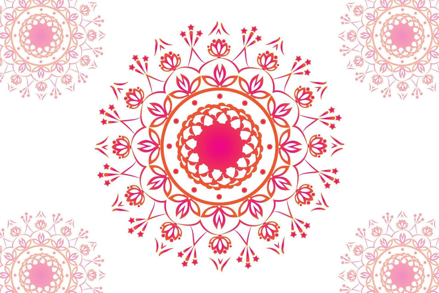 einfach Mandala Gradian Buchseite. Ornament runden Mandala. geometrisch Kreis Element. Kaleidoskop, Medaillon, Yoga, Indien, Arabisch. abstrakt Design Vorlage vektor