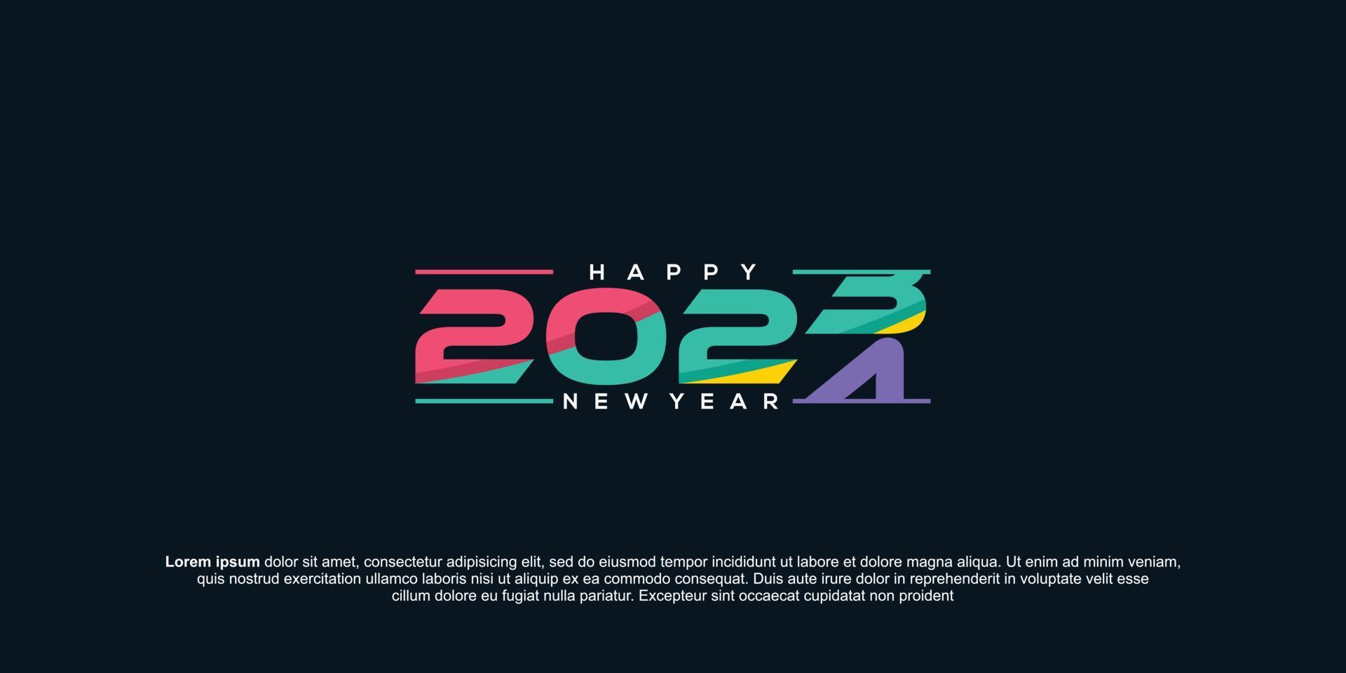 2024 glücklich Neu Jahr Logo Text Design zum Startseite Foto. Nummer Design Vorlage. Gruß Banner Vorlage. vektor