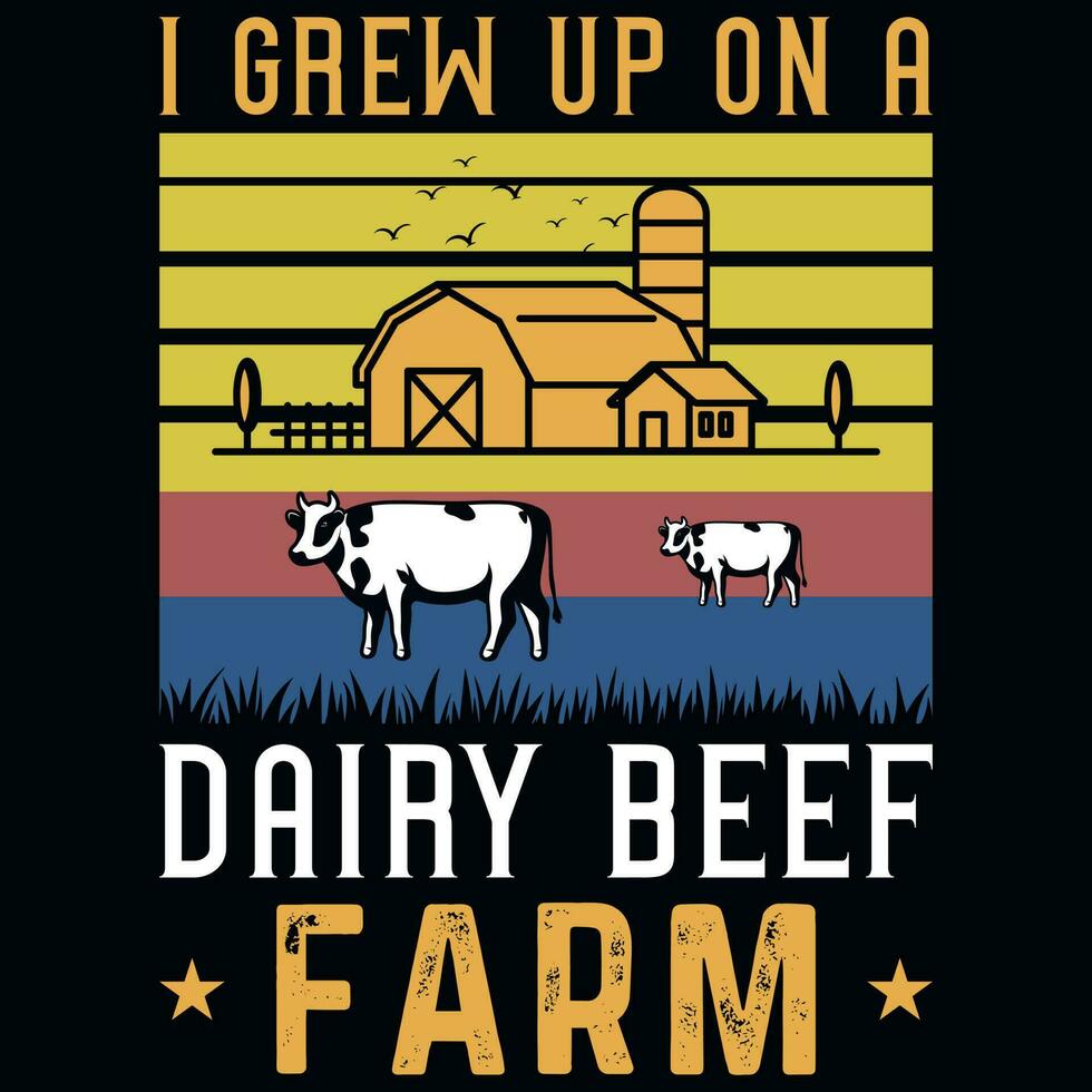 Bauernhof Farmer Jahrgänge T-Shirt Design vektor