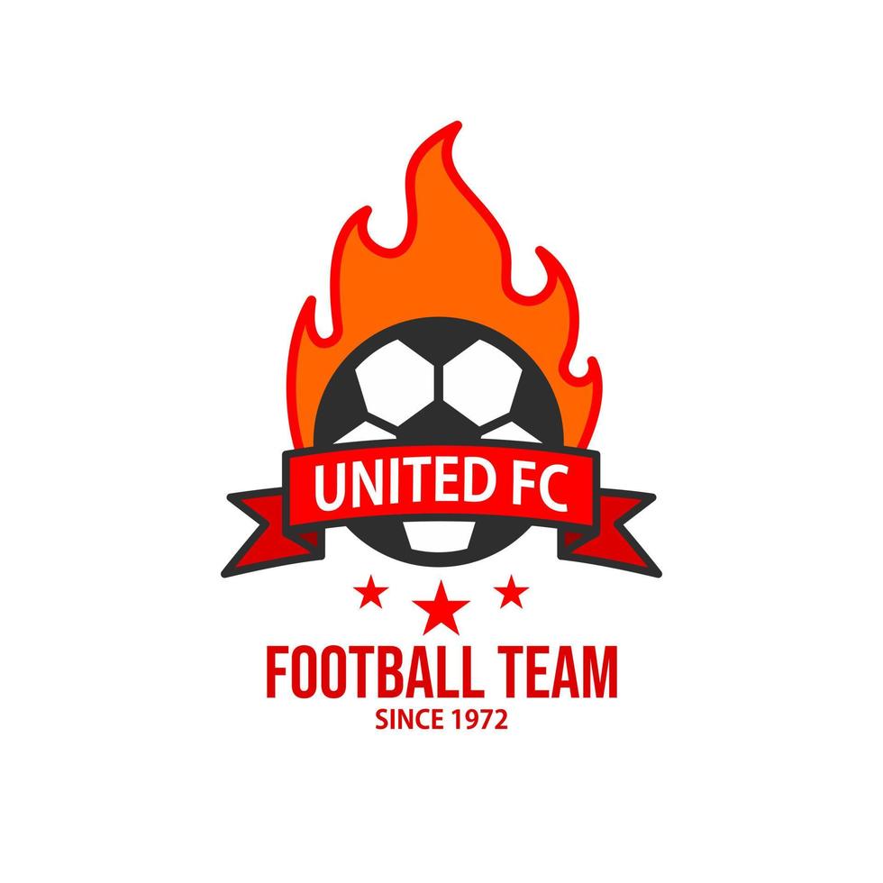 fotboll liga logotyp, etiketter, emblem och design element för sport team. vektor illustration.