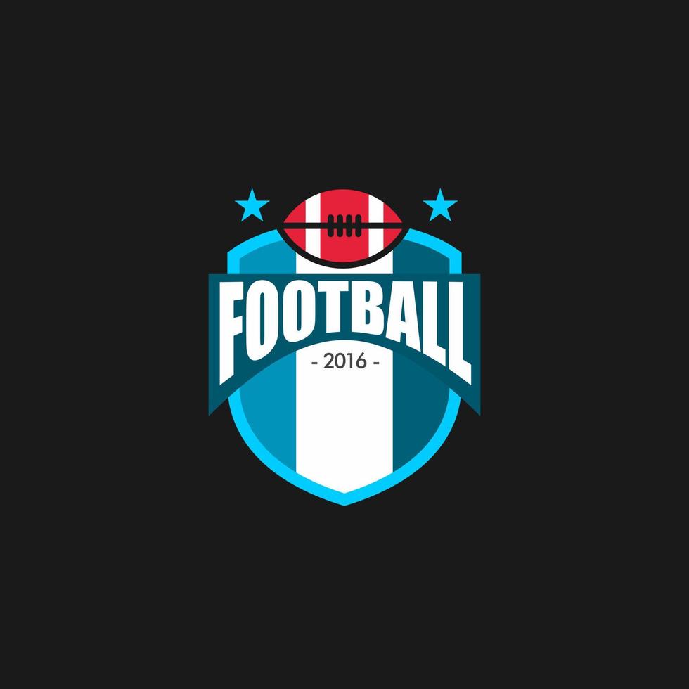modern professionell emblem Allt stjärna för amerikan fotboll spel vektor