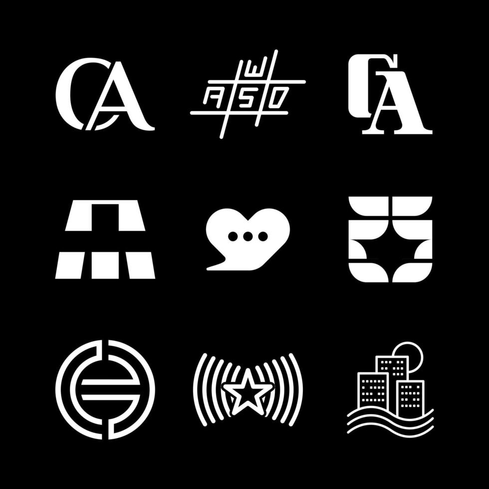 logotyp design minimalistisk enkel modern bunt vektor