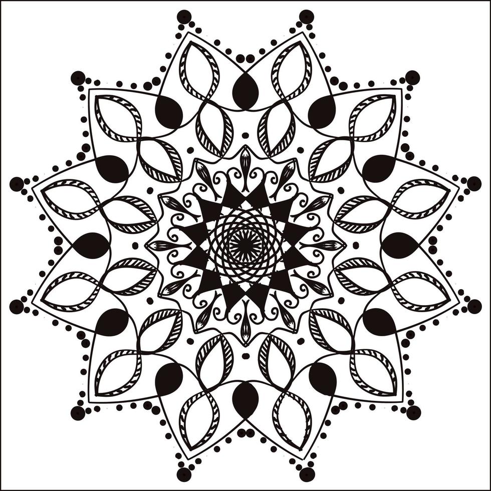mandala cirkel mönster årgång dekorativ mönster indisk hud målning tatuering orientalisk konst vektor