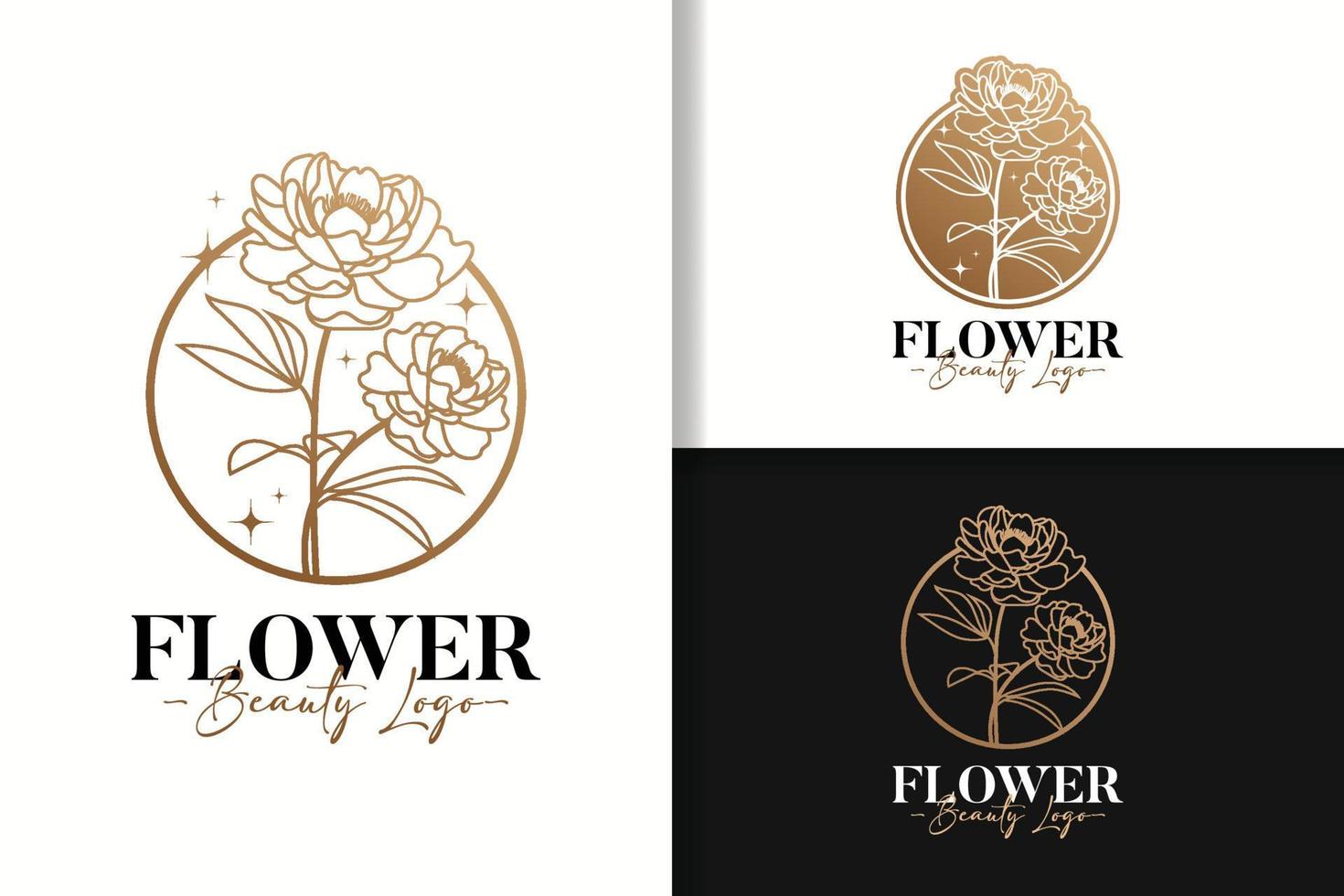 Blume Schönheit Logo Design Vorlage vektor