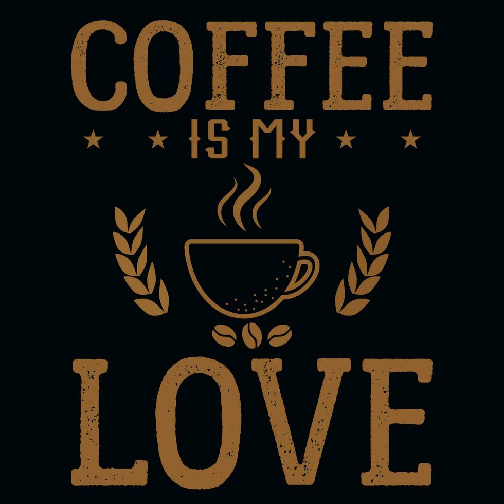 Kaffee trinken T-Shirt Design vektor