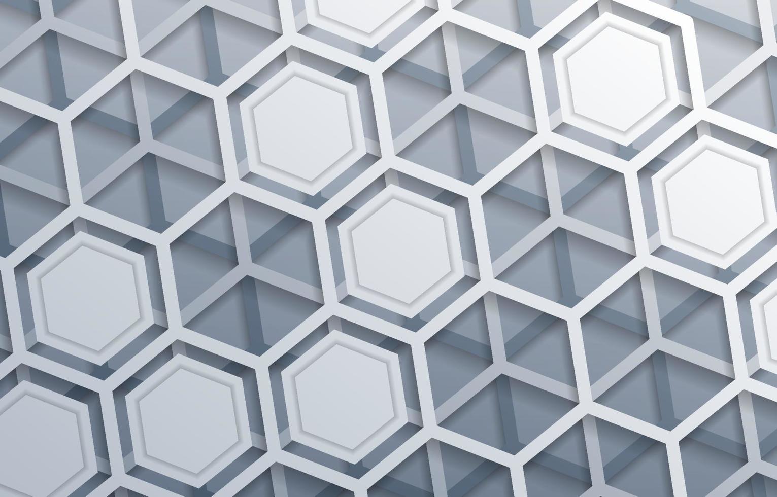 3d Weiß Hexagon Hintergrund vektor