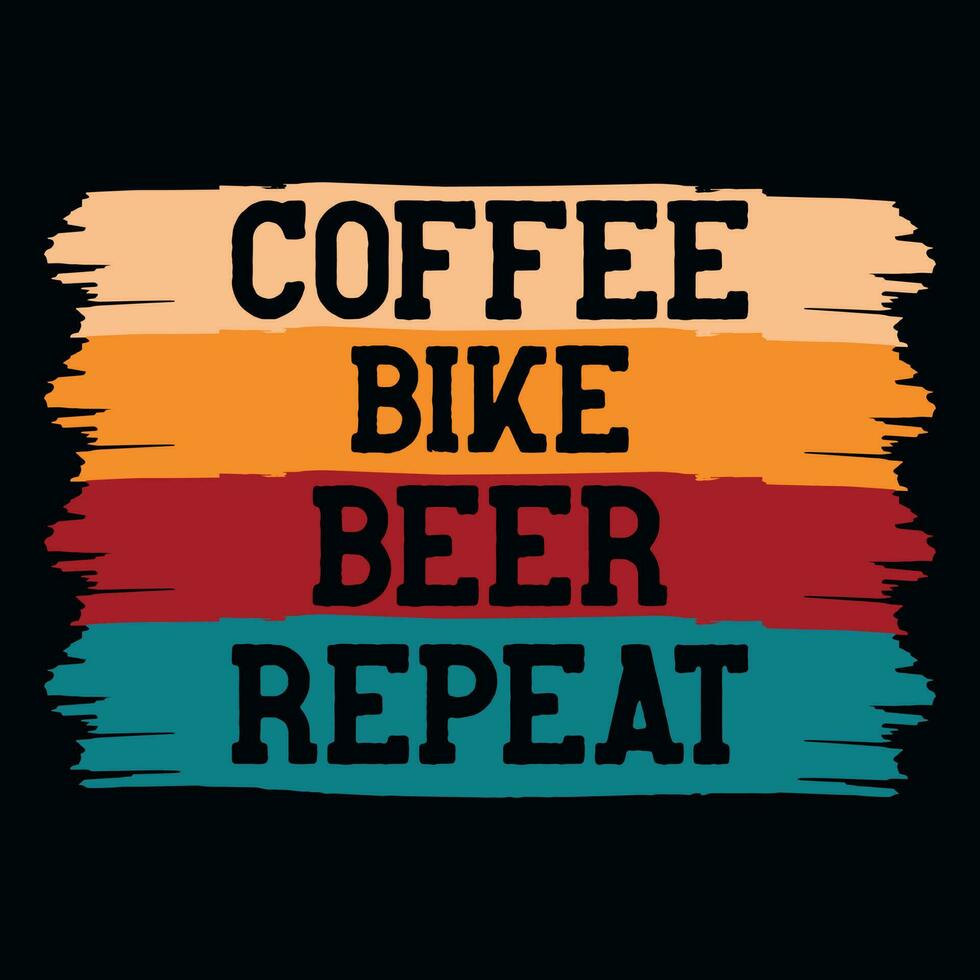 Kaffee trinken T-Shirt Design vektor