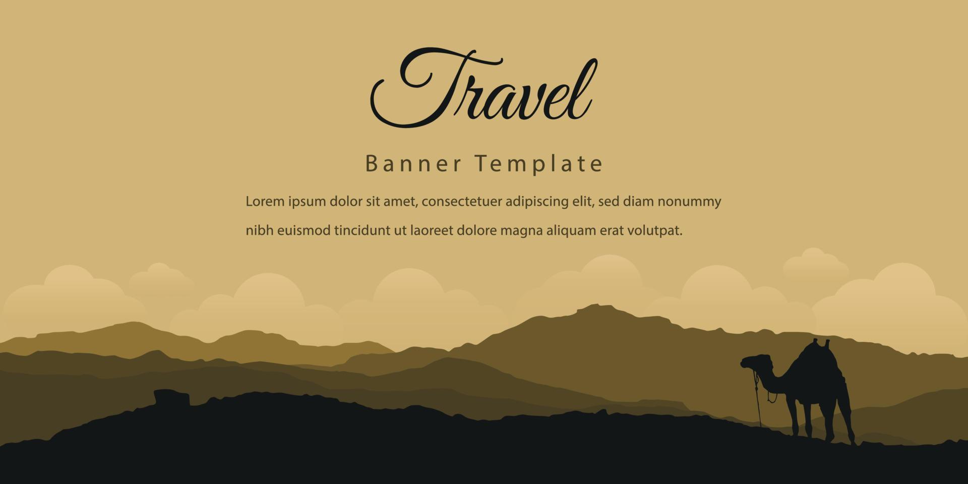 Savanne Landschaft Banner Vorlage Design vektor