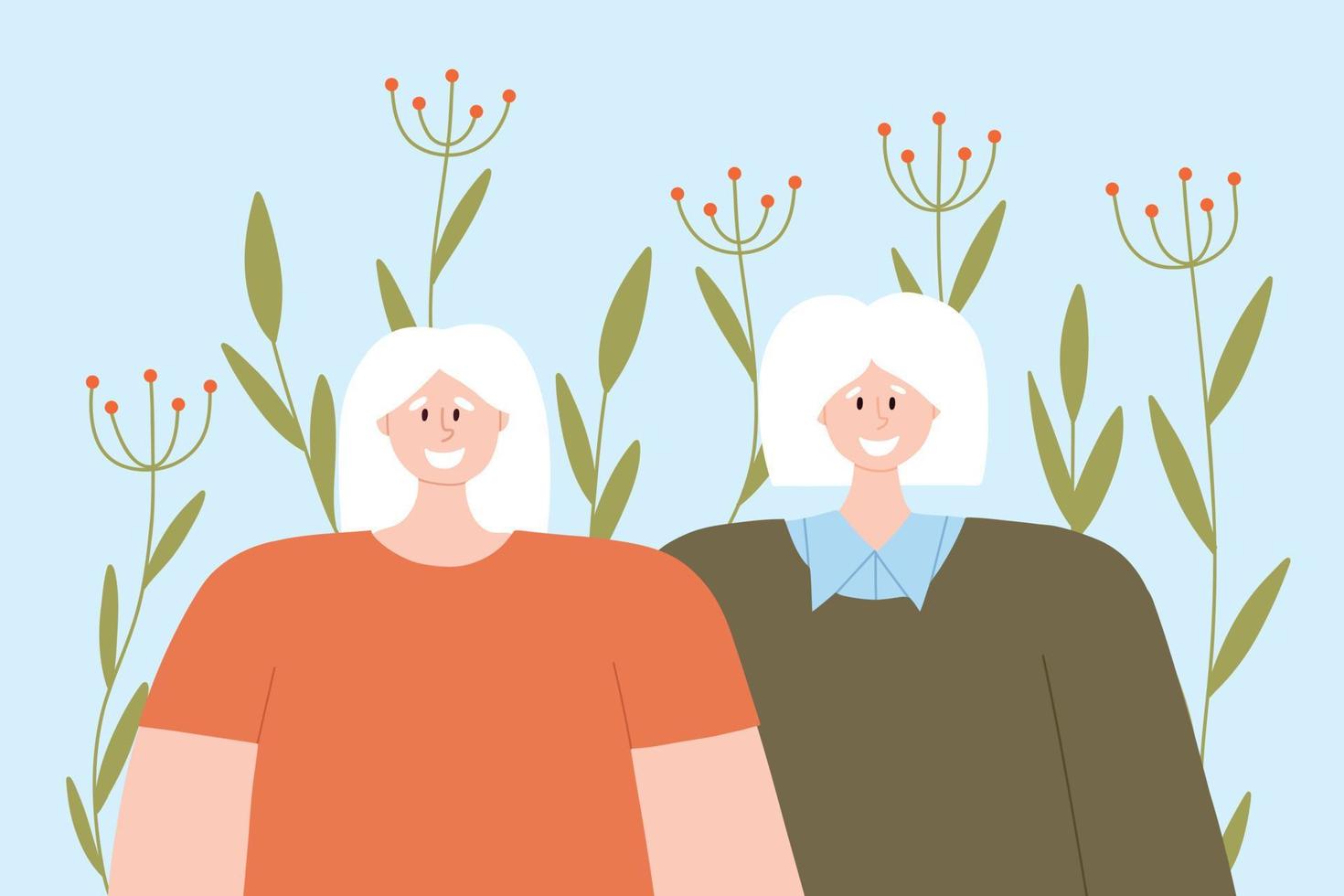 porträtt av ett albino kvinna. vektor illustration av en kvinna med albinism. internationell albinism medvetenhet dag. albinism. genetisk sällsynt oordning.