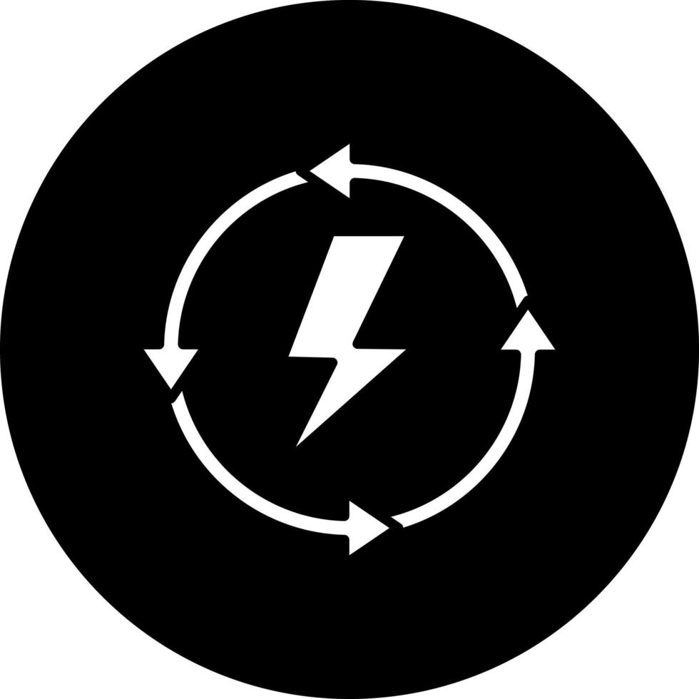 verlängerbar Energie Vektor Symbol Stil