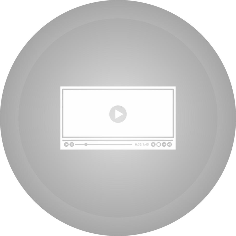 Video-Player-Vektorsymbol vektor