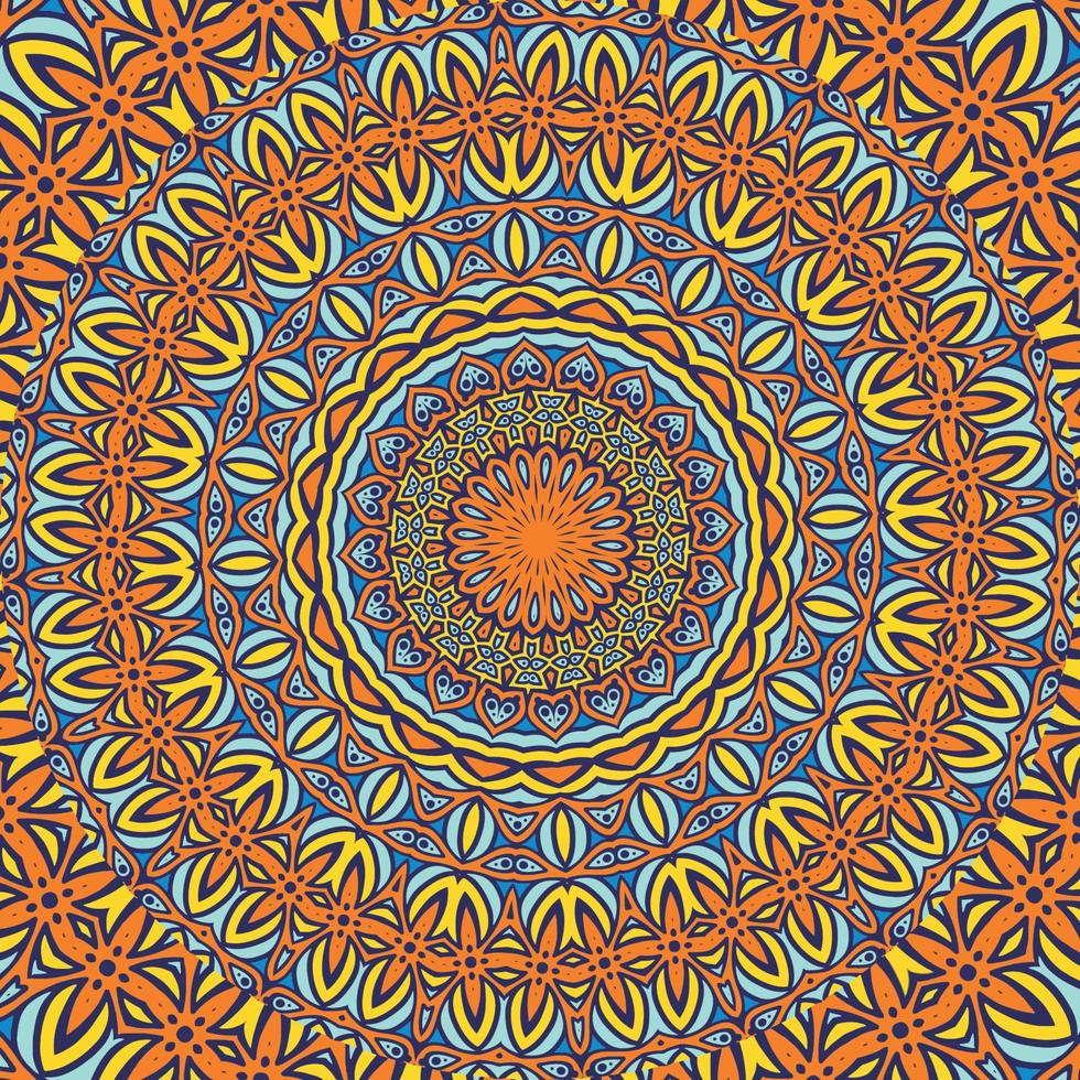 ein bunt Hintergrund mit ein Muster von Mandalas vektor
