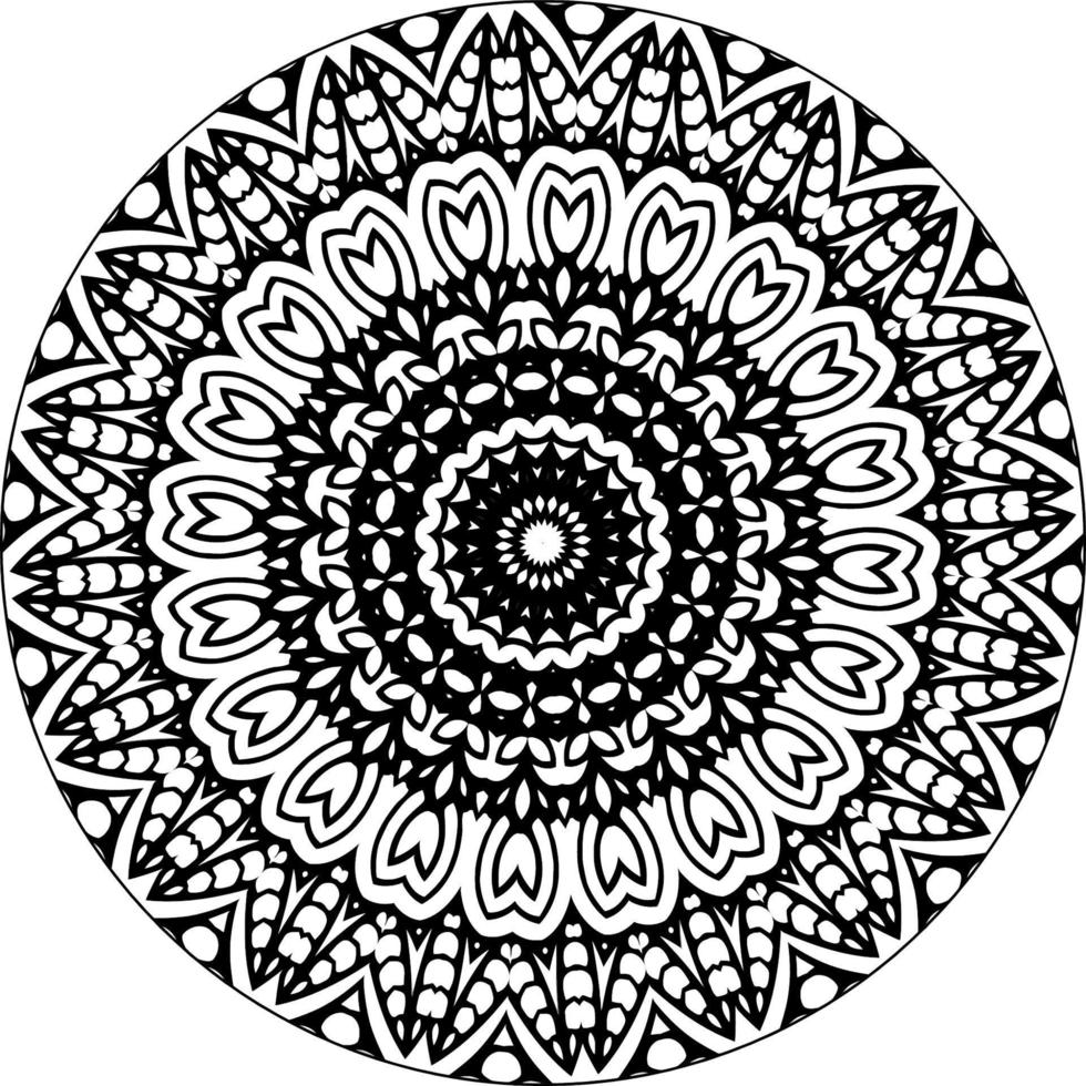 Blumen-Mandala. vintage dekorative elemente. orientalisches Muster, Vektorillustration. islamische, arabische, indische, marokkanische, spanische, türkische, pakistanische, chinesische, mystische, osmanische Motive. Malbuch Seite vektor