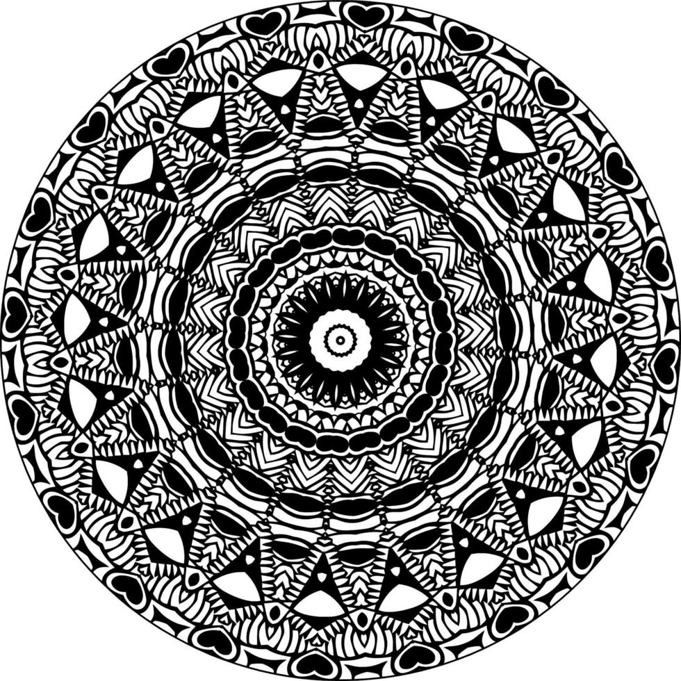 lätt mandala, enkel mandalas blommor färg sida på vit bakgrund. vektor