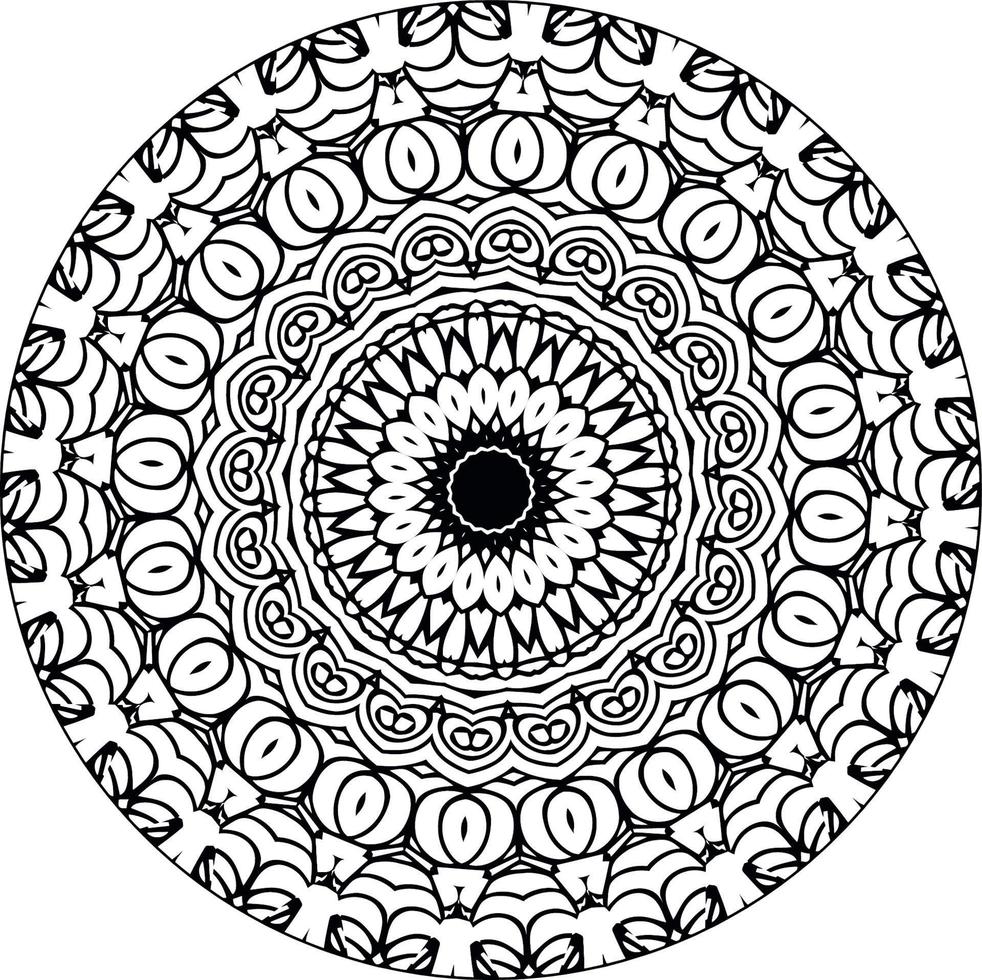 abstrakt Mandala Muster. Kunst auf das Mauer. Färbung Buch Spitze Muster das Tätowierung. Design zum ein Hintergrund Farbe Hemd und Fliese Aufkleber Design, dekorativ Kreis Ornament im ethnisch orientalisch Stil vektor