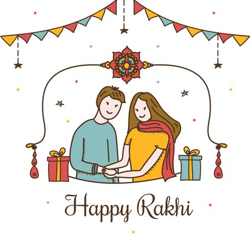 Glad Rakhi Vector