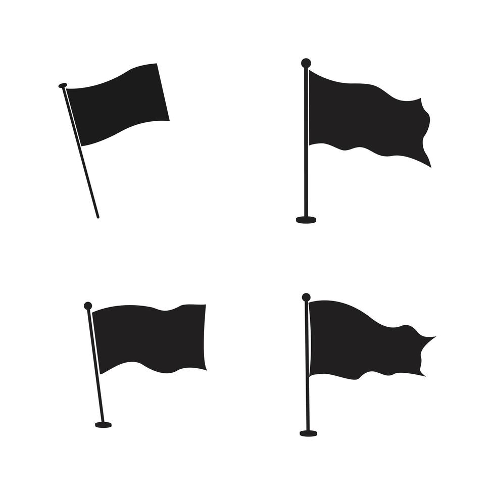 Flaggenvektorsymbol oder -symbol lokalisiert auf weißem Hintergrund vektor