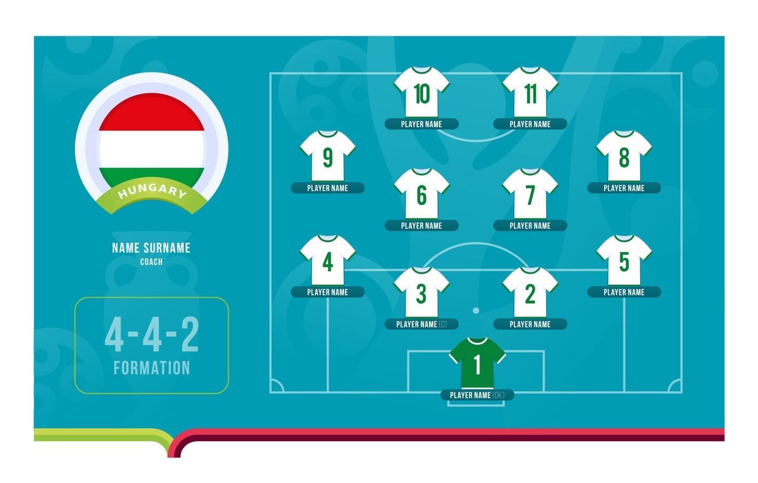 ungarische Aufstellung Fußballturnier Endphase Vektor-Illustration vektor