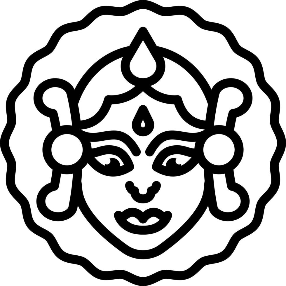 Linie Symbol zum Durga Puja vektor